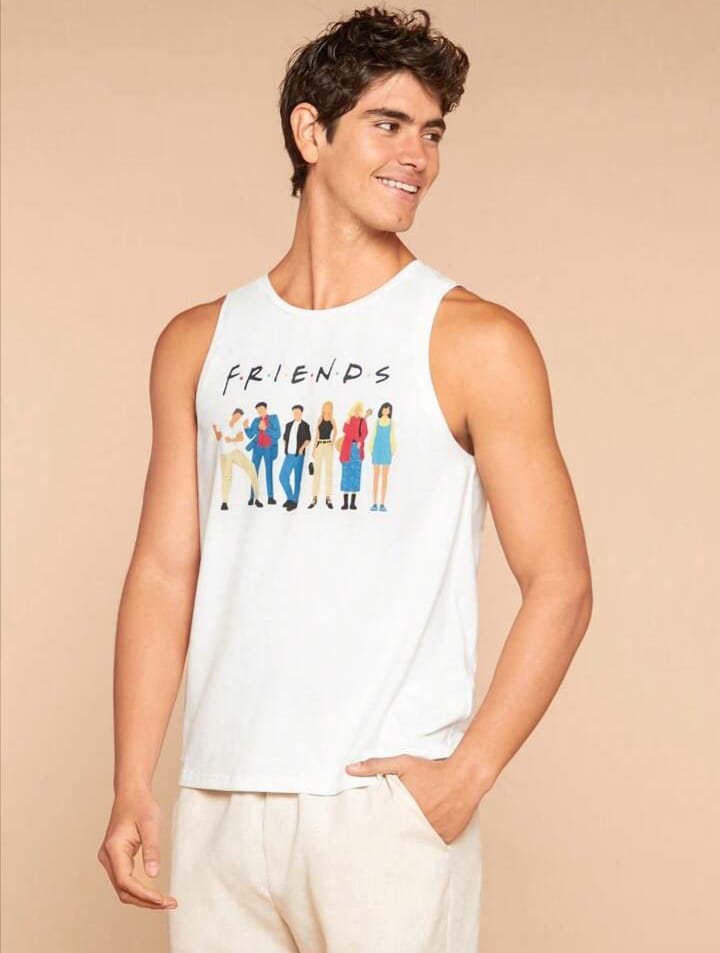 Bonga Boys men figure and letter graphic tank top